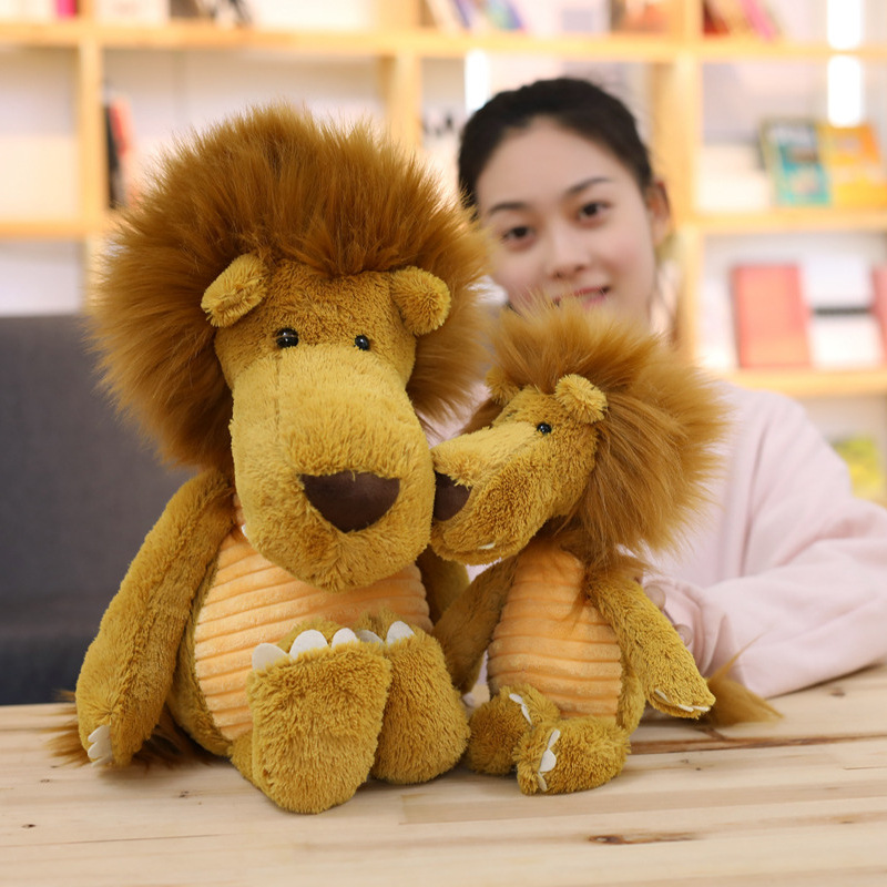 Primeval Forest Animal Long Hair Series Doll Lion Wild Boar Plush Toy