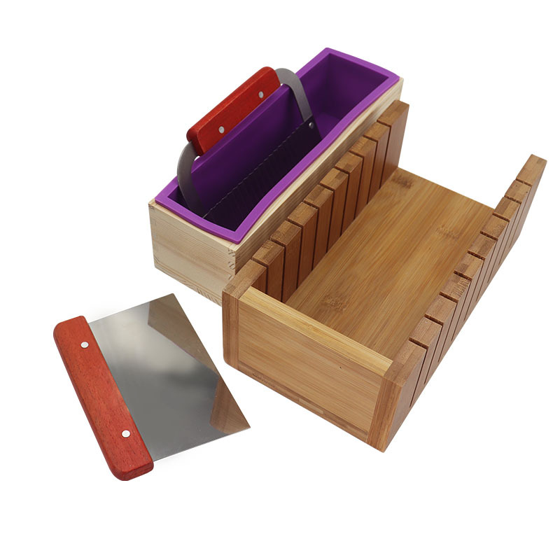 Silicone Soap Cutter Flat Knife Wooden Box Set CJdropshipping