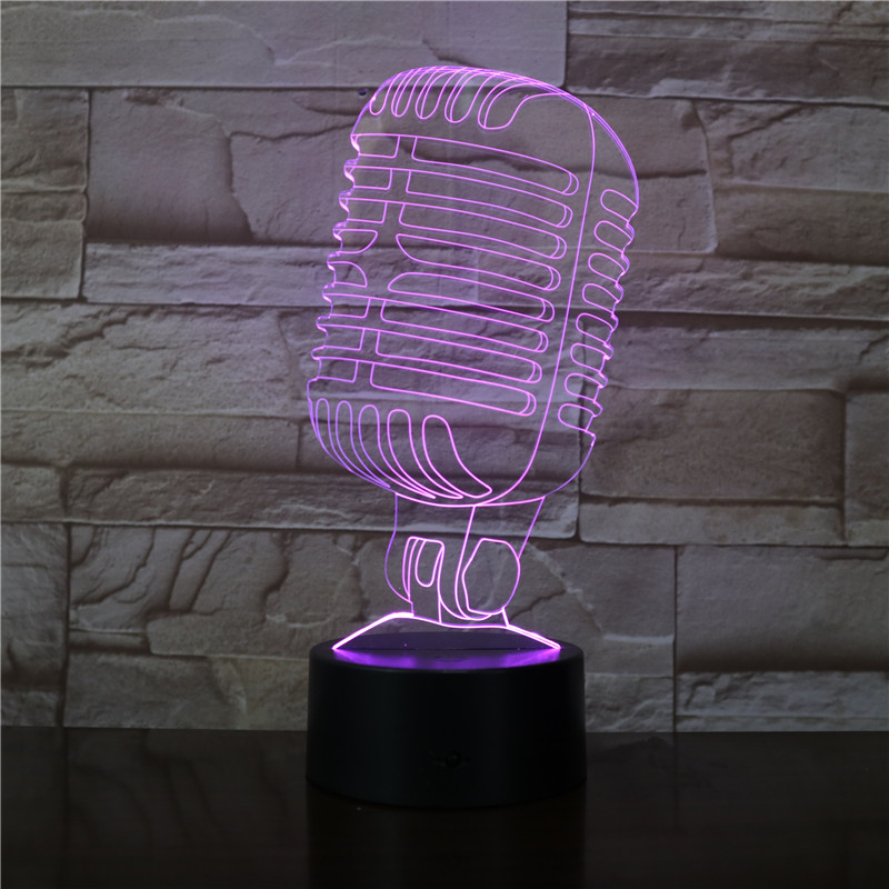 Colorful Touch Remote Control LED3D Small Table Lamp CJdropshipping