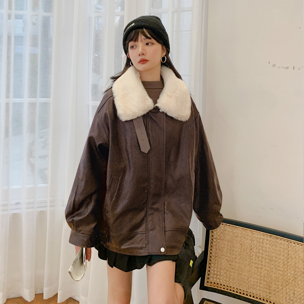 Winter Lamb Wool Short Plus Velvet Thick Coat at ₹ 5999.00