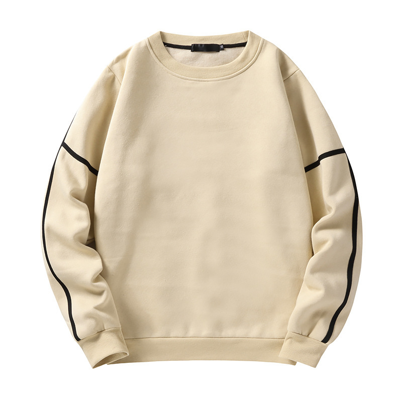 2f434a44 c090 4671 a1dd 1cfa2b2542b7 - Contrasting Basic Round Neck Long Sleeve Sweatshirt