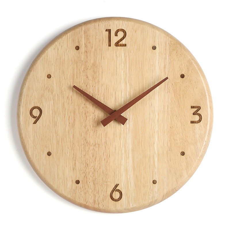 Home Wooden Wall Clock Silent Nordic Style