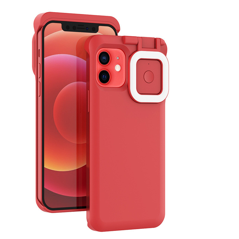 Night Selfie Light With Slim Phone Case - Red Color
