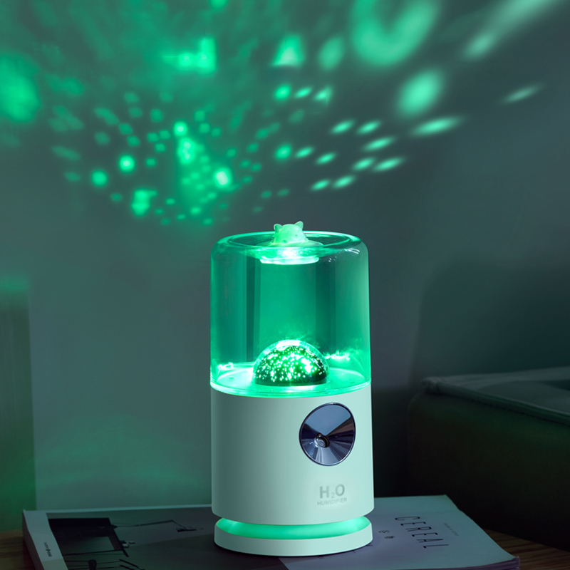 Home Small Smart Rotary Projection Humidifier - CJdropshipping