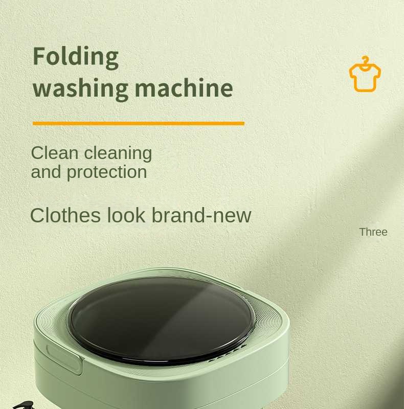 Portable folding mini washing machine with 5kg capacity and powerful decontamination, perfect for small spaces in the USA.