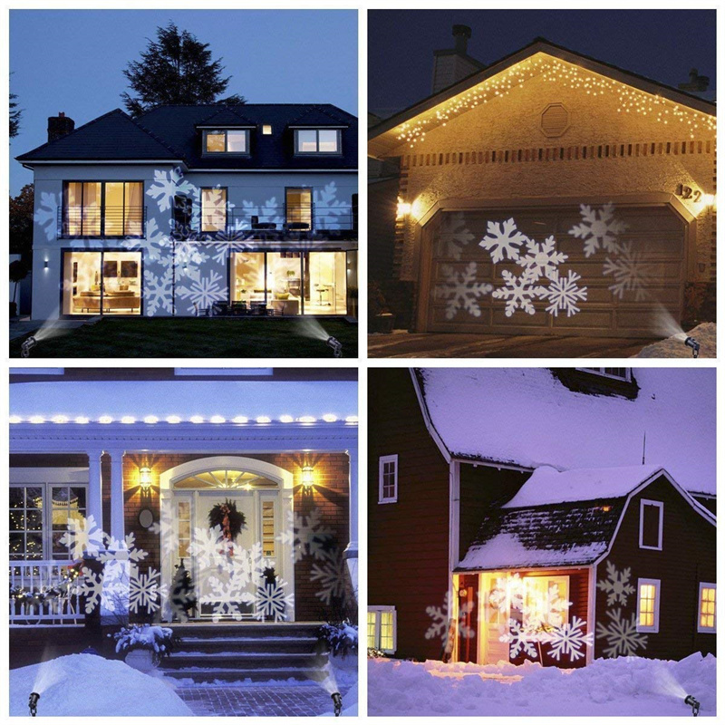 LED Christmas Blizzard Snowflake Laser Light Snowfall 11