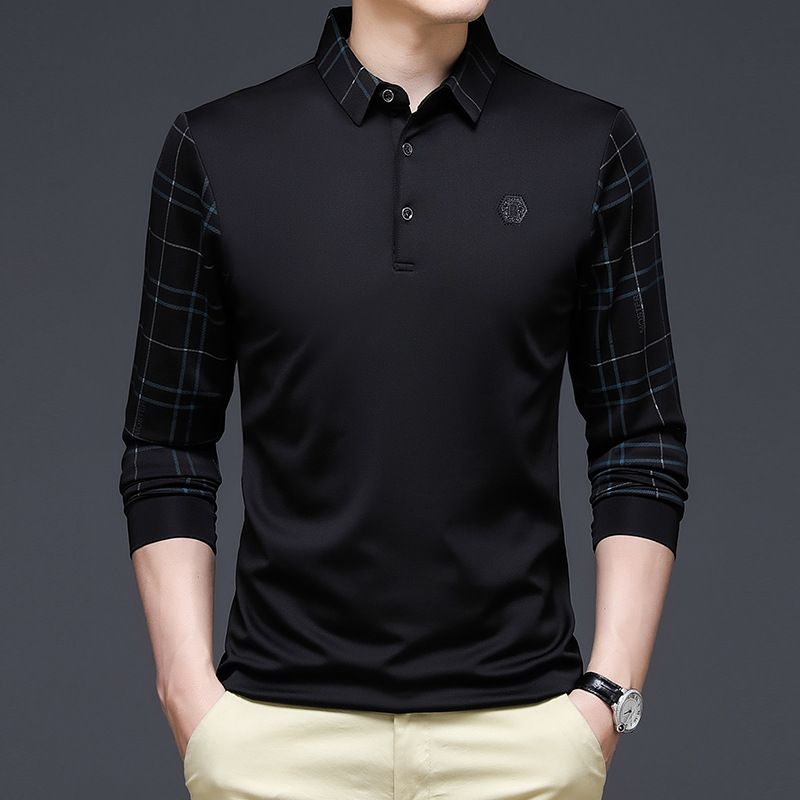 Youth Business Long Sleeve Polo Shirt Men - CJdropshipping