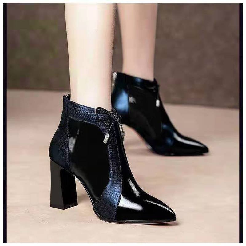 High heel zipper women shoes