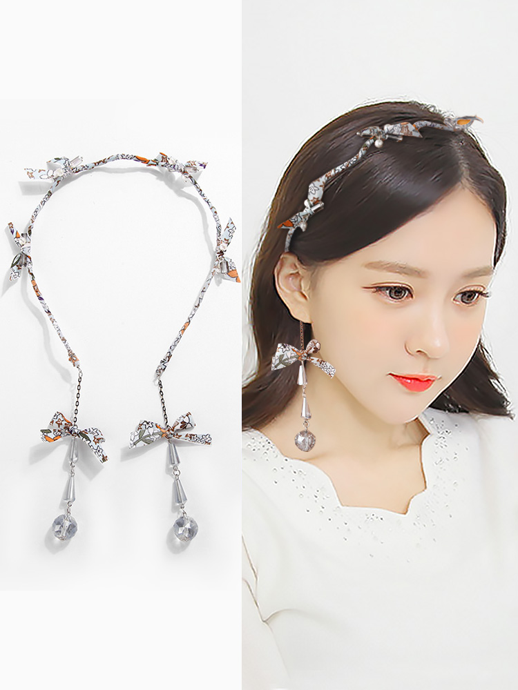 317fe05e 1e6b 4e52 b44a 4099f6d787af Korea one-piece headband tassel pendant with fake earrings