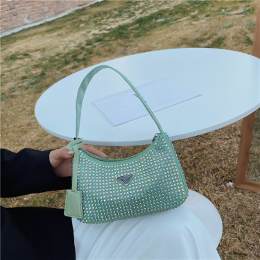 Square Bag Shoulder Bag Texture Messenger Bag Handbag—1