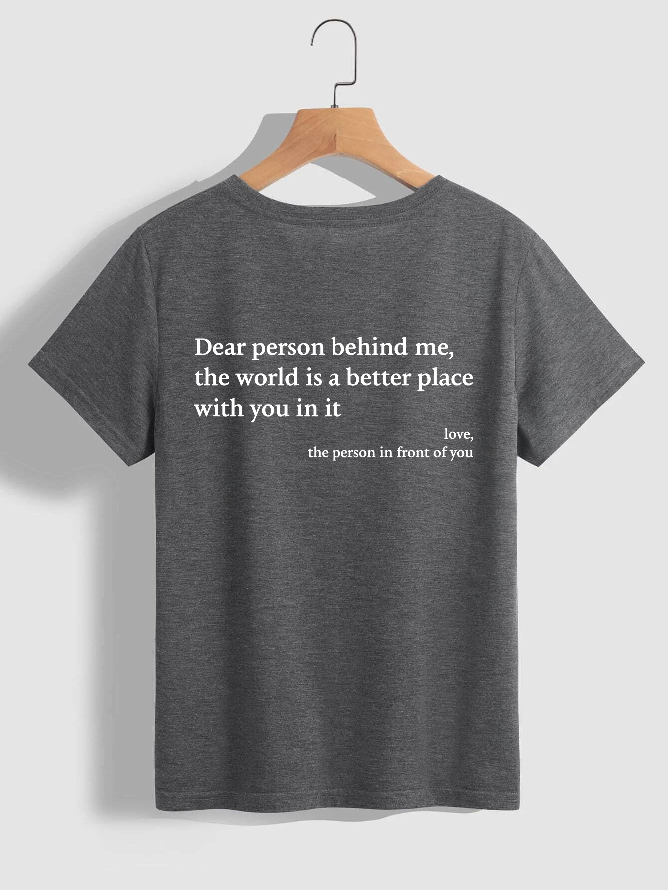 2023 New Fashion Womens Letter T-Shirt Round Neck Short Sleeve Slogan Tee Top - Picture 5 of 11