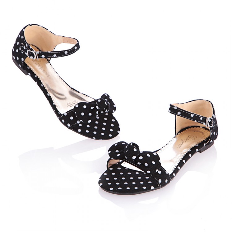 Women's Polka Dot Bow Flat Shoes