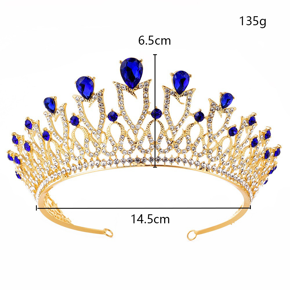 3556ac90 fc0f 4d43 a18d a8ef5de63dcb New Wedding Accessories Headband Korean Sweet Princess Alloy Rhinestone Multicolor Bridal Crown Headdress