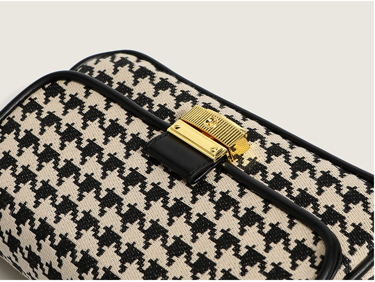 Women's Shoulder Bag | Houndstooth Pattern Fashion