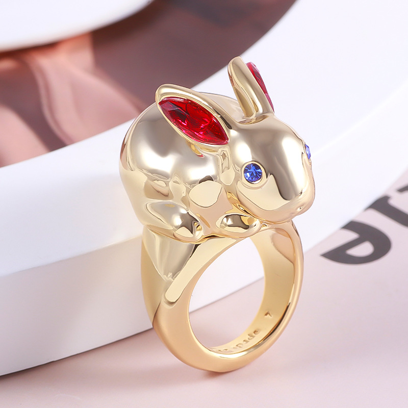 Women's Metal Smooth Face Wealth Rabbit Ring - CJdropshipping