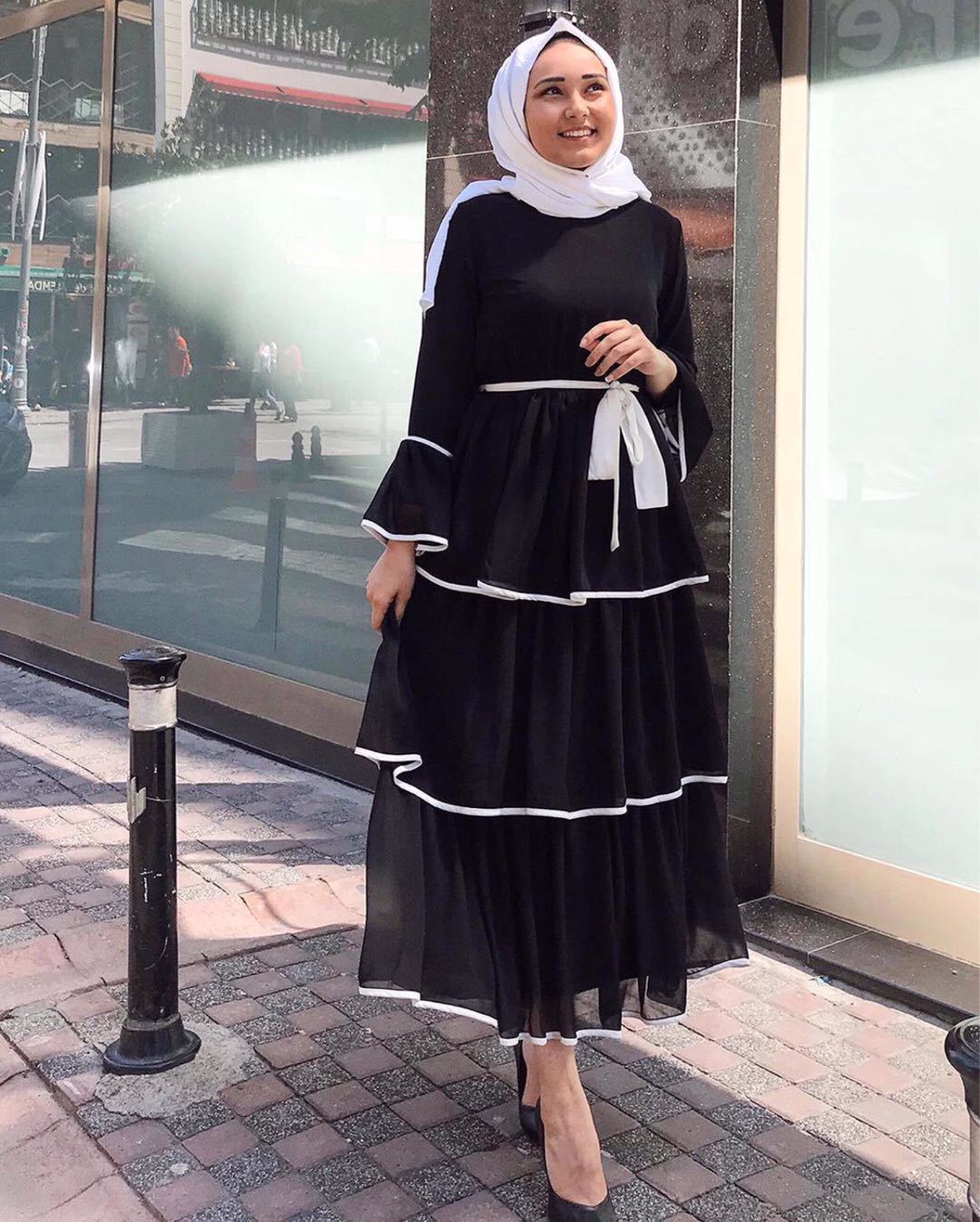 Muslim Layered Ruffle Dress
