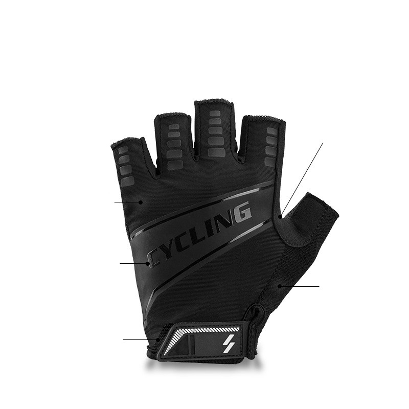 Driving Shock Absorption Non-slip Fingerless Breathable Gloves