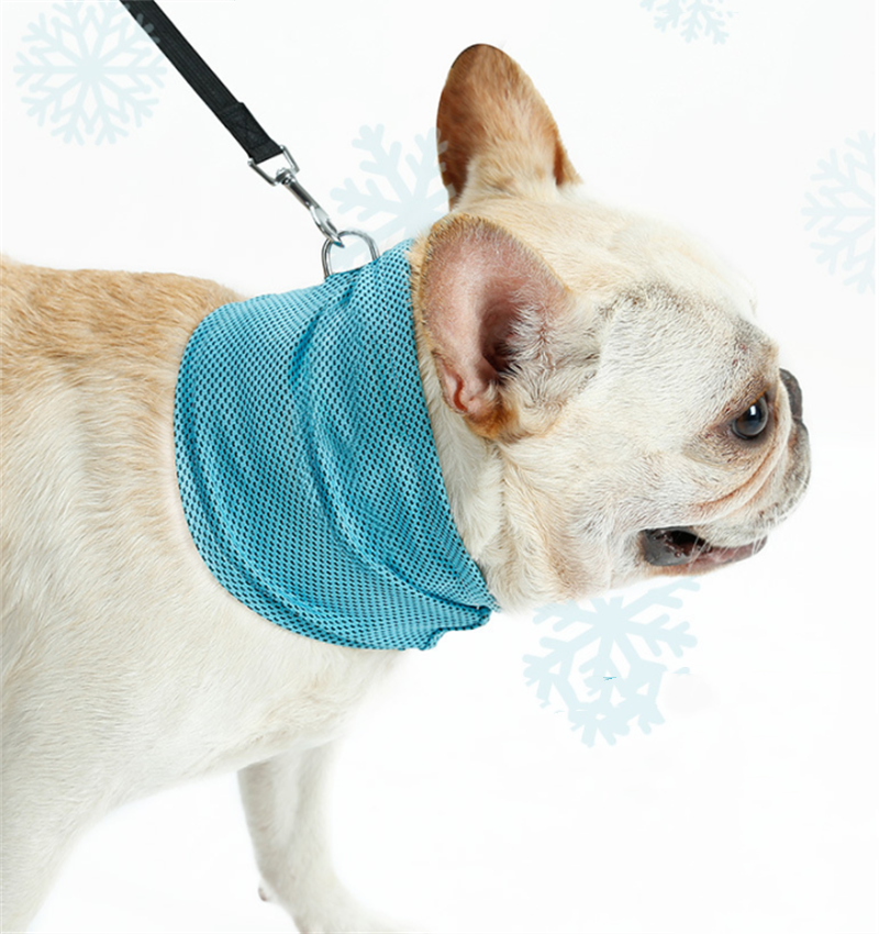 This cooling dog bandana is designed to help keep dogs cool during hot weather. It works by being soaked in water, which then evaporates to provide a cooling effect for the dog as it wears it around its neck. A must-have summer item and for use during exercise and outdoor activities.