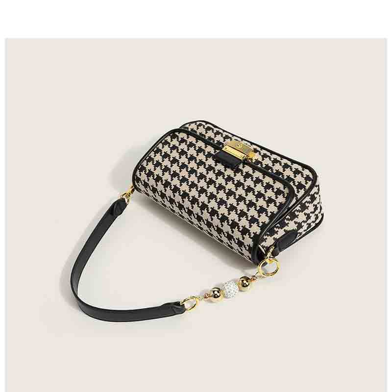 Women's Shoulder Bag | Houndstooth Pattern Fashion