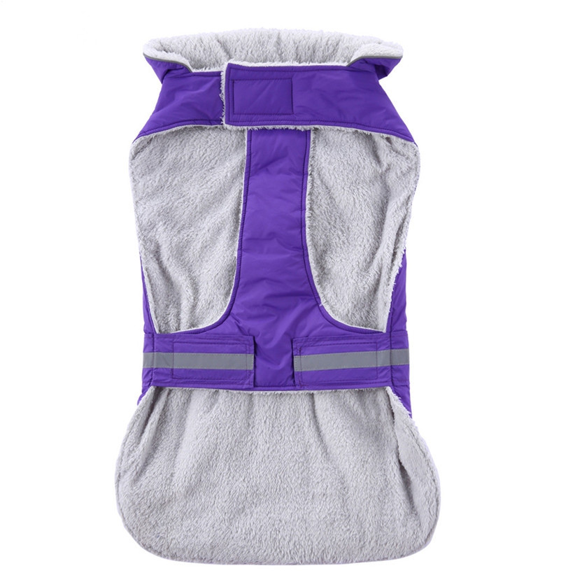 A Purple Reflective Dog Vest for Safety and Warmth - fiercelysouthern