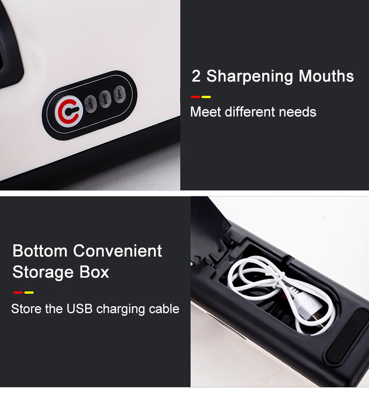 USB Electric Knife Sharpener: Fast, Rechargeable & Adjustable for Knives & Scissors