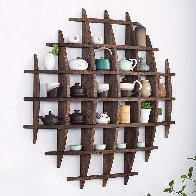 Wallmounted Solid Wood Wallmounted Tea Cup Holder CJdropshipping