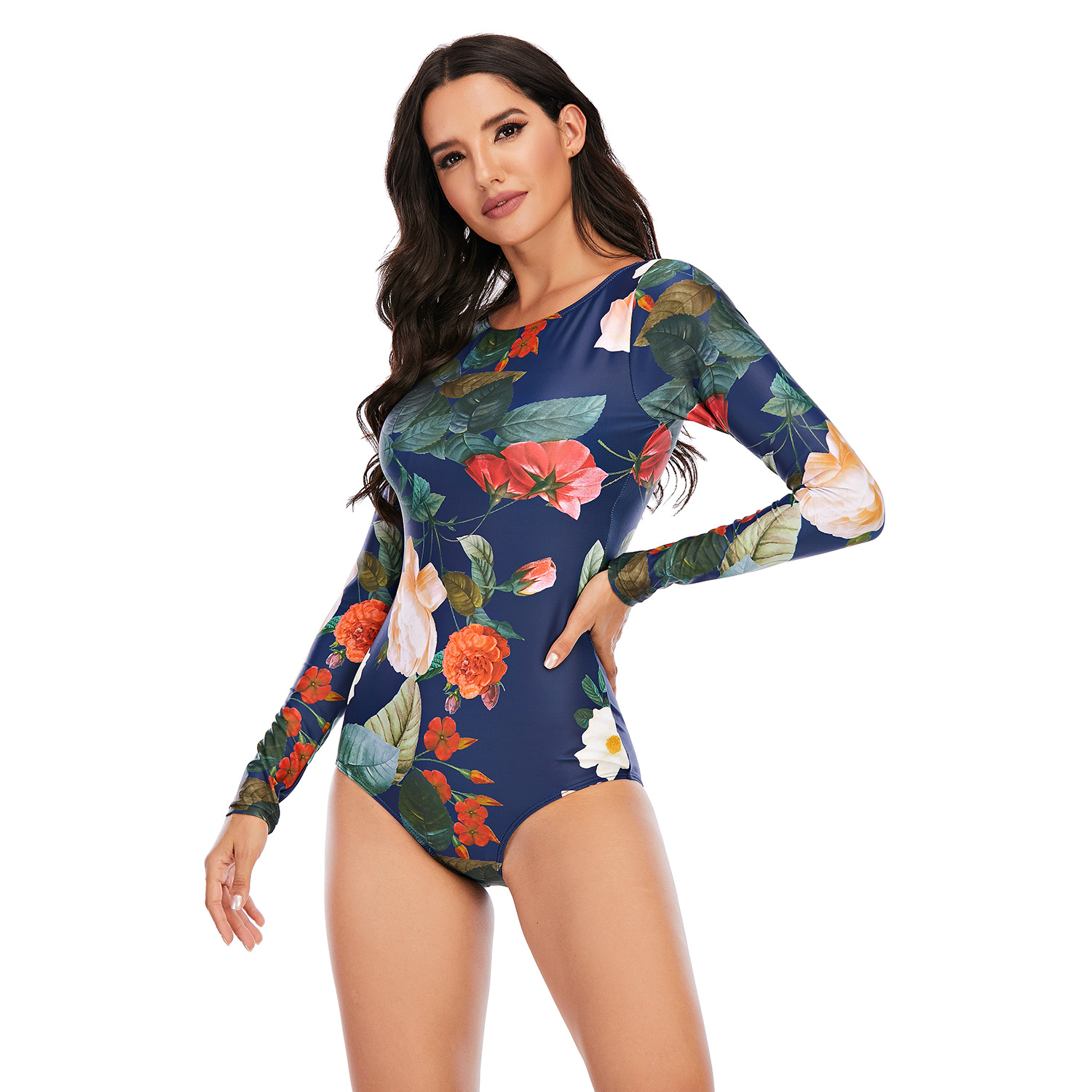 One-piece long-sleeved surfing suit