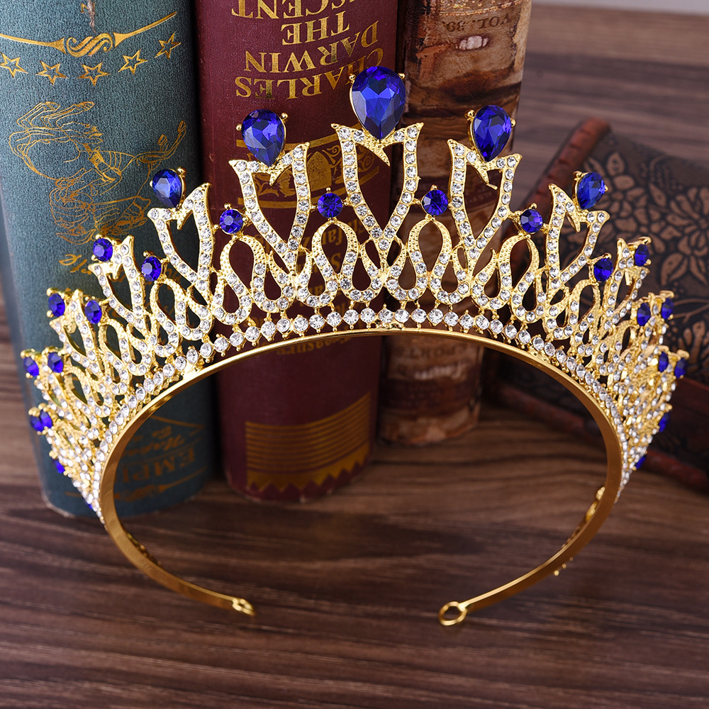 38a4bdda a193 4928 a4bb 6cd6342b30ff New Wedding Accessories Headband Korean Sweet Princess Alloy Rhinestone Multicolor Bridal Crown Headdress