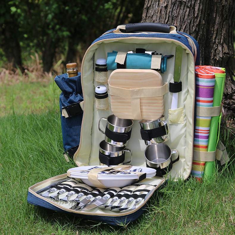 Travel Daypack with Tableware Set