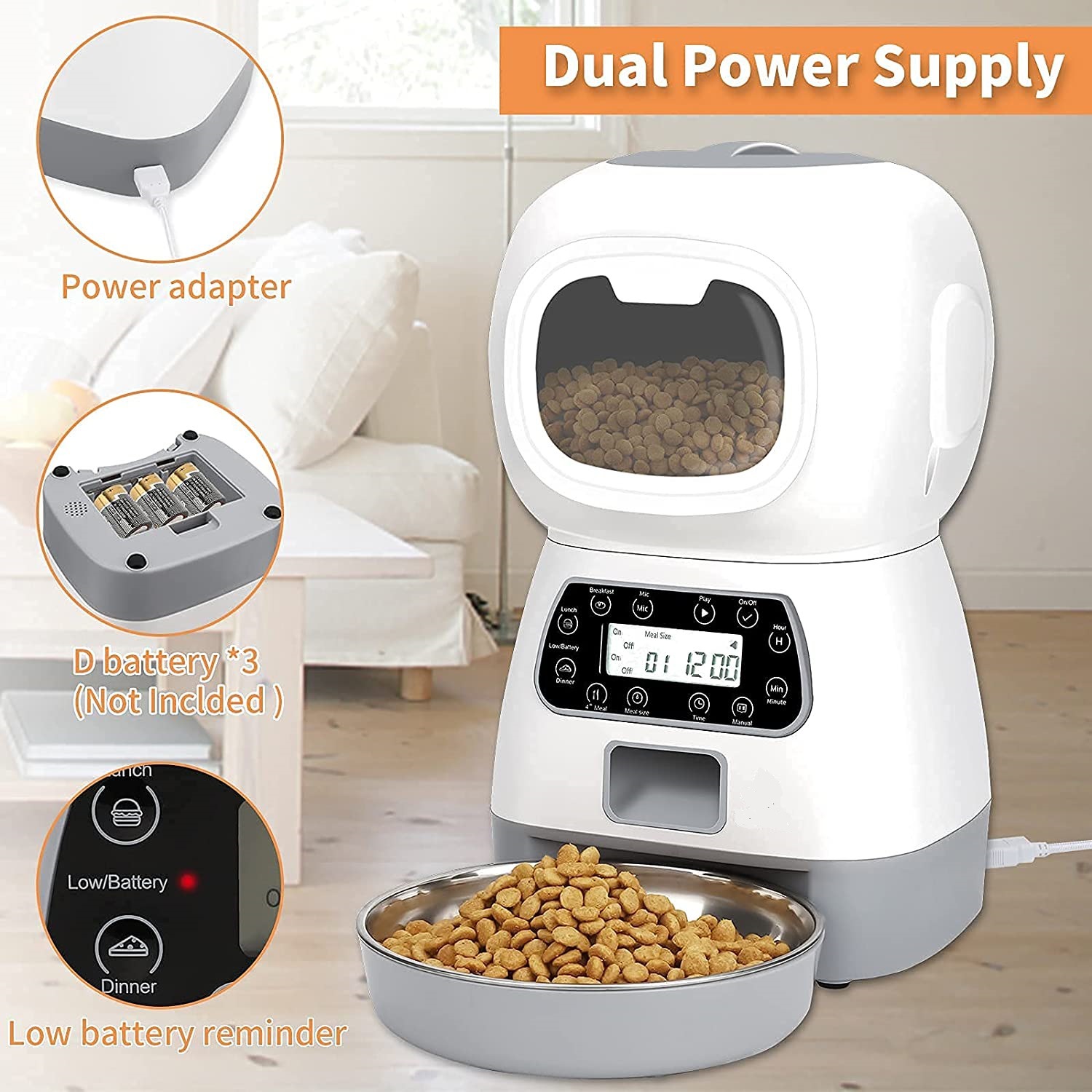 Pet Automatic Feeder Fixed Point Manual Feeding - CJdropshipping 