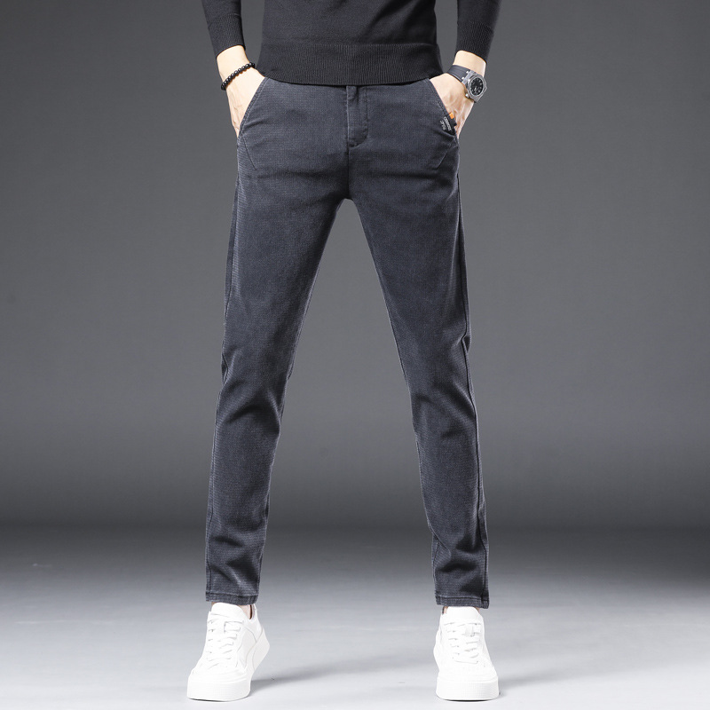 Trendy All-match Men's Pants Slim-fit Straight Pants Men - CJdropshipping