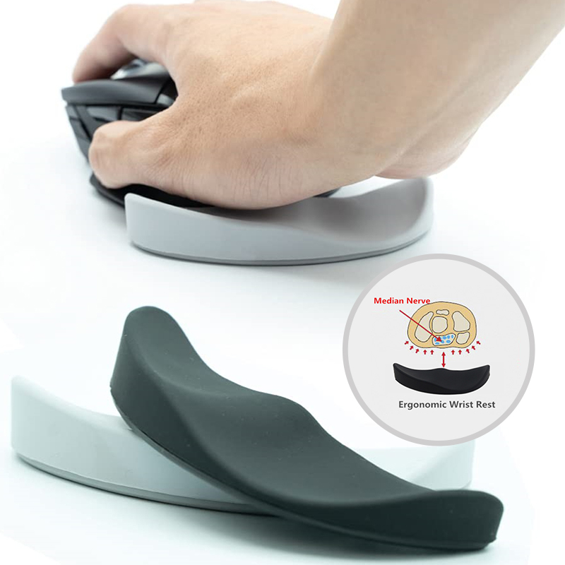 Ergonomic Mouse Wrist Rest Mouse Pads Silicon Gel Non Slip Streamline Wrist Rest Support Mat 1704