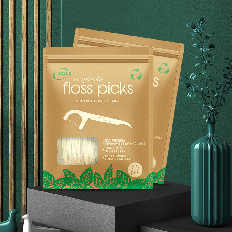 Degradable Dental Floss Mint Flavor Stick Ecofriendly CJdropshipping