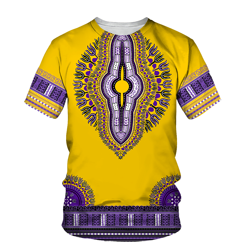 Men's African Folk Custom Dashiki 3d Pattern Graphic Print T-shirt & Shorts  Set, Men's Chic Beach Outfits, Plus Size - Temu