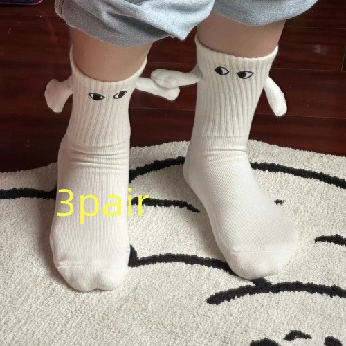 Magnetic Suction Hand In Hand Couple Socks Cartoon Lovely Breathable Comfortable - Picture 11 of 19