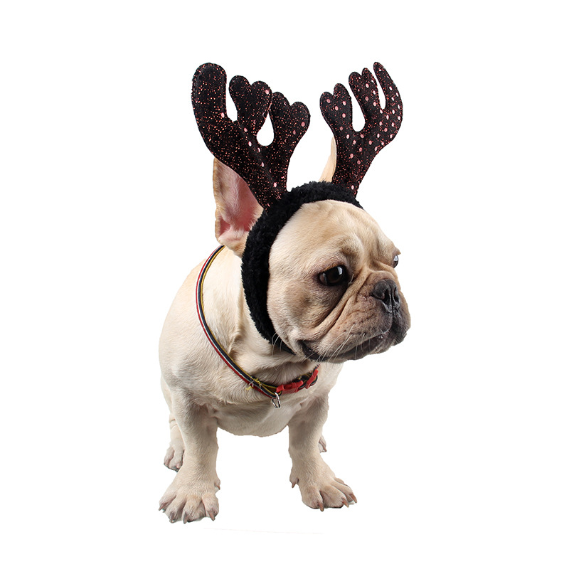 DogMEGA™ Adjustable and Glitter Christmas Decoration Headband Deer for Dog