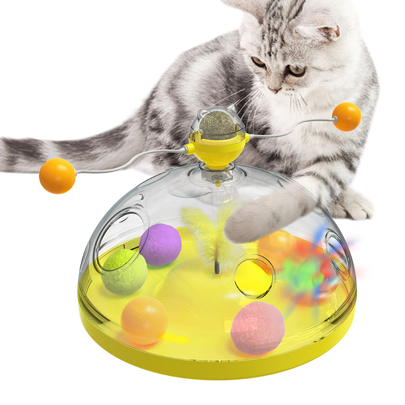 Meows Windmill Funny Cat Toys Interactive Multifunctional Turntable Pet Educatio - Picture 7 of 8