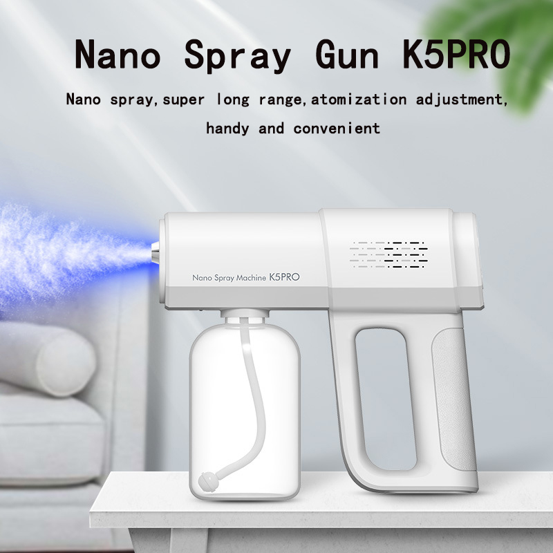 Electric Sanitizer Sprayer Handheld Blue Light Nano Steam Disinfection