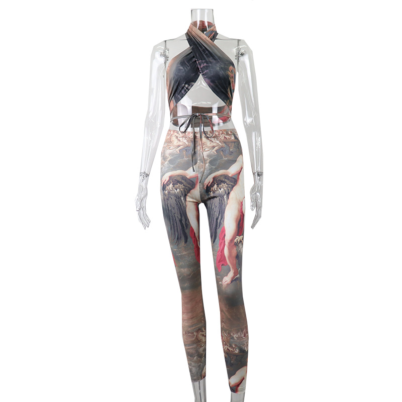42e2b371 f0fd 4cf2 b080 2f895c1846cb - Printed Halter High Waist Hanging Neck Casual Sexy Sports Fashion Suit