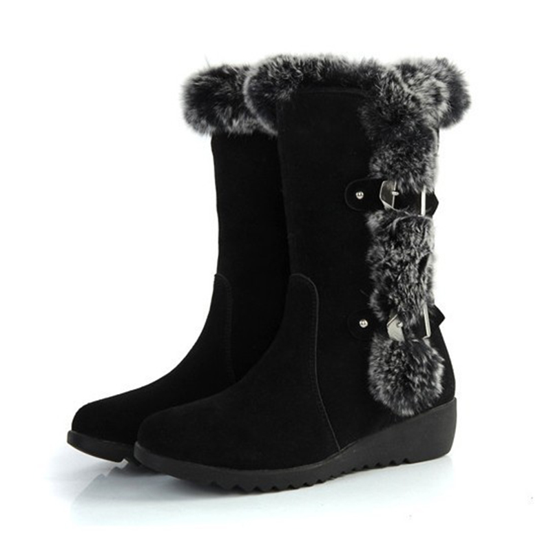 Winter Women Casual Warm Fur Mid-Calf Boots shopper-ever.myshopify.com
