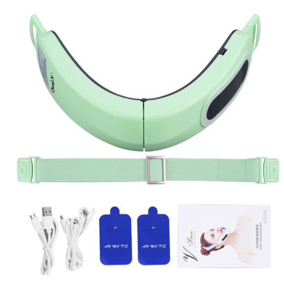 Color: Green, style: D-USB, power:  - Face-lifting Instrument Micro Current Face-lifting Instrument Facial Electric Massager