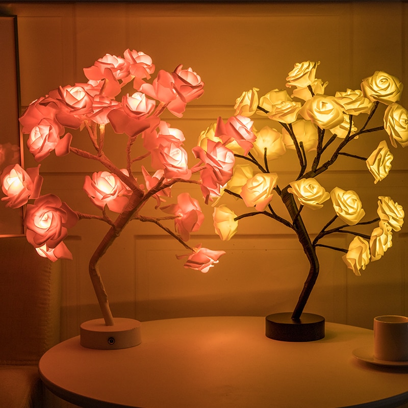 Rose Flower Tree LED Lamp