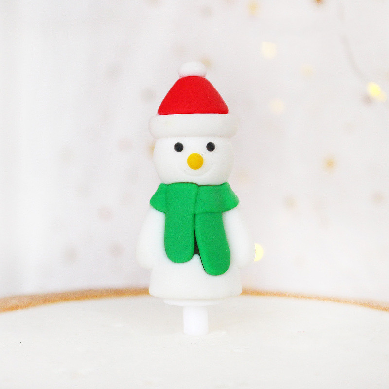 Weihnachtsmann Kuchen Plug-in weicher Kunststoff Weihnachtsdekoration Ornamente Schneemann - Bild 9 von 14