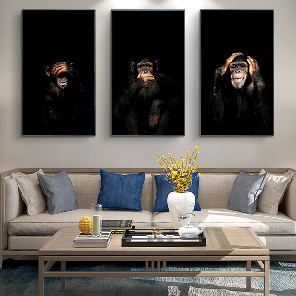 Abstract Monkey Wall Art Canvas - CJdropshipping