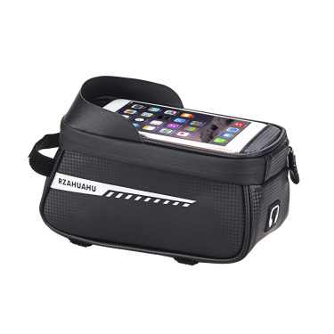 Waterproof Mountain Bike Top Tube Bag Cycling Saddle Bicycle Front Pipe Touch Screen Phone Pouch—4