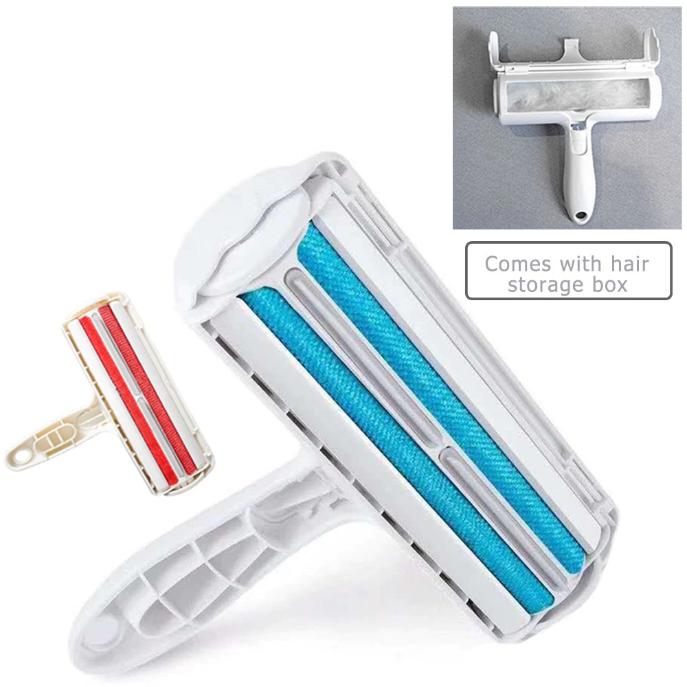 Pet Hair Roller Remover Lint Brush 2Way Dog Cat Comb Tool Convenient