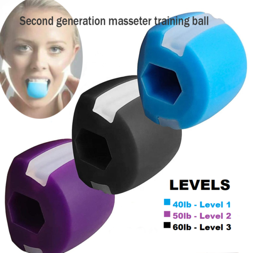30/40/50 lbs Jawline Trainer Jaw Exerciser, Face and Neck Exerciser,  Portable Jawline Exerciser, Face Toning Ball for Defining Your Jawline 