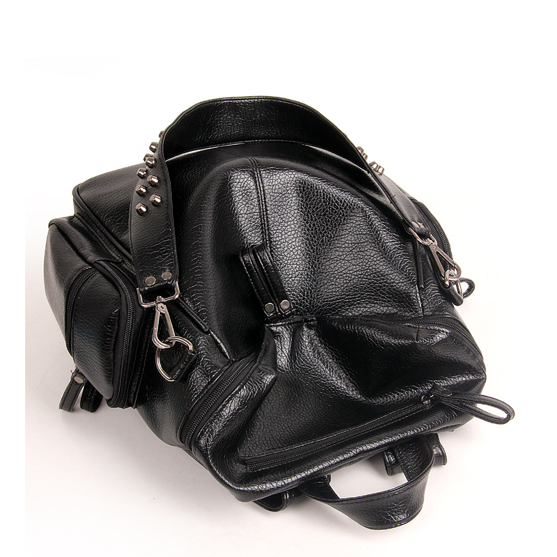 4c02b71a d61f 496d 8ca7 4af6f4aef1da - Lightweight And Multifunctional Washed Leather Rivet Backpack
