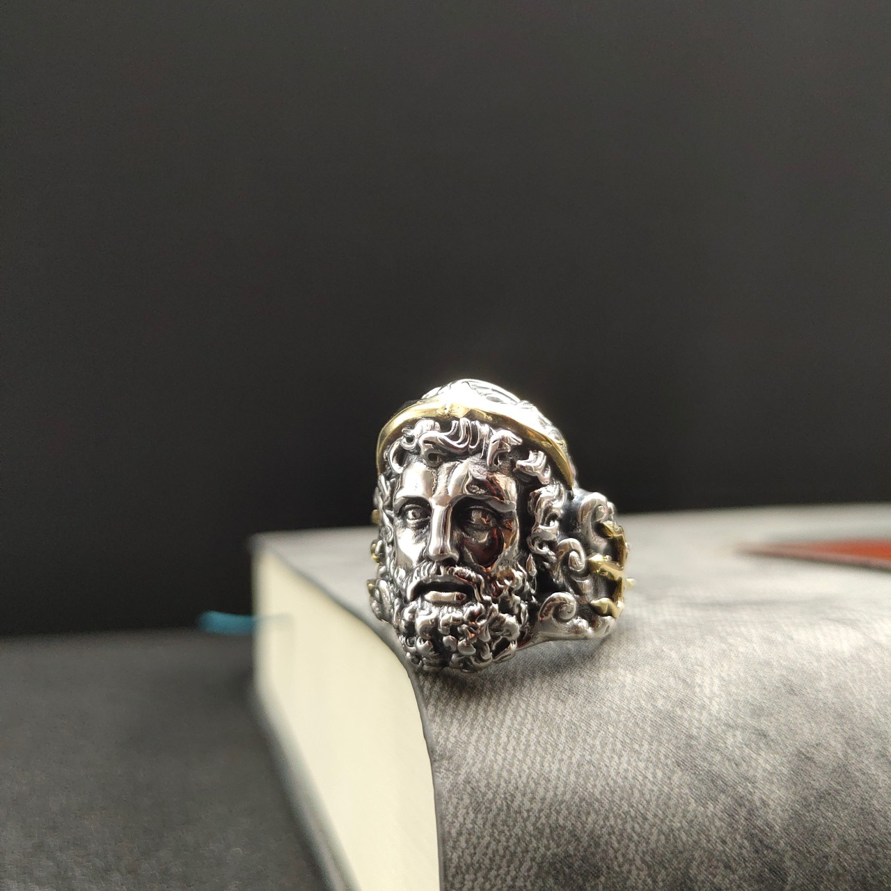 Ring Captured in Natural Light Highlighting the Silver Hue