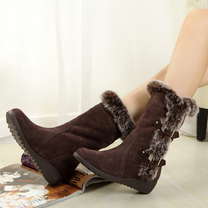 Winter Women Casual Warm Fur Mid-Calf Boots shopper-ever.myshopify.com